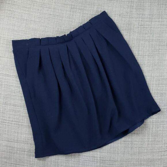 Naf Naf kourt bleu nuit top pleat skirt 38 - Picture 1 of 9